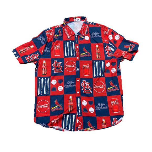Unbranded Other - St. Louis Cardinals | Men’s XL SGA “Coca-Cola” Button-Down
